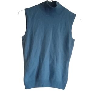 Privé Cornflower Blue Cashmere Sleeveless Sweater- Size S - New Without Tag